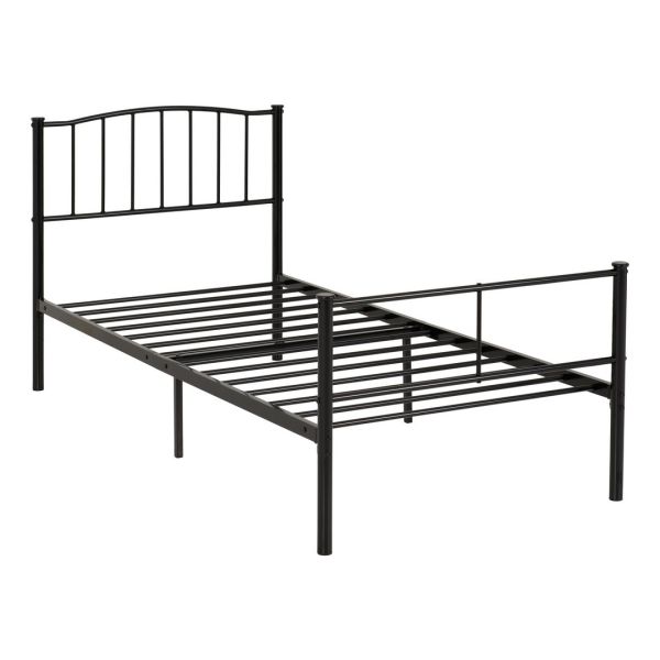 Newton 3 Feet Bed Frame - Metal - L202 x W96.5 x H94.5 cm - Black