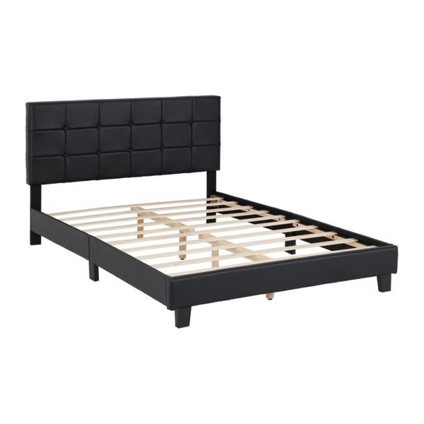 Arran 4 Feet 6 Inches Bed Frame - L204 x W146 x H97 cm - Black