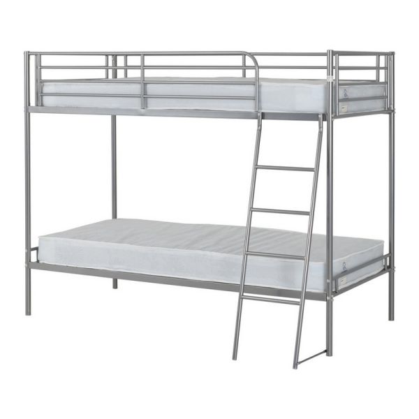 Brandon 3 Feet Bunk Bed - L128 x W197 x H160 cm - Silver