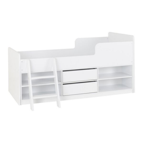 Felix Low Sleeper Bed - L131 x W198 x H100 cm - White