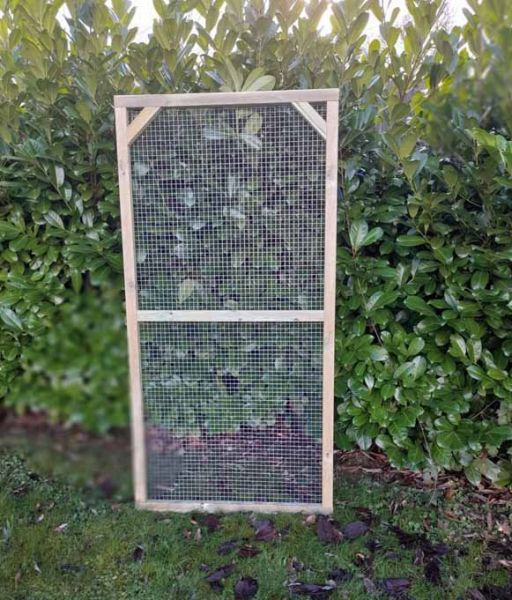 Framed Aviary ROOF panel - Half Timber clad and Half Wire w/ 6' x 3' - w/ Heavy duty galvanised wire mesh 3/4