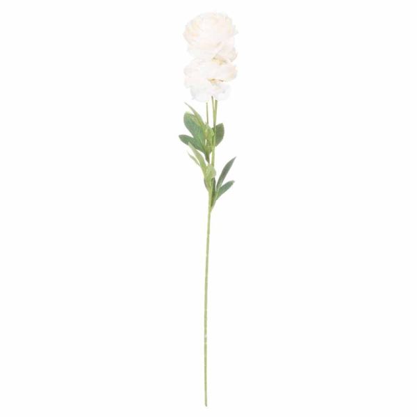 Ranunculus Artificial Flower - L8 x W32 x H80 cm - Cream