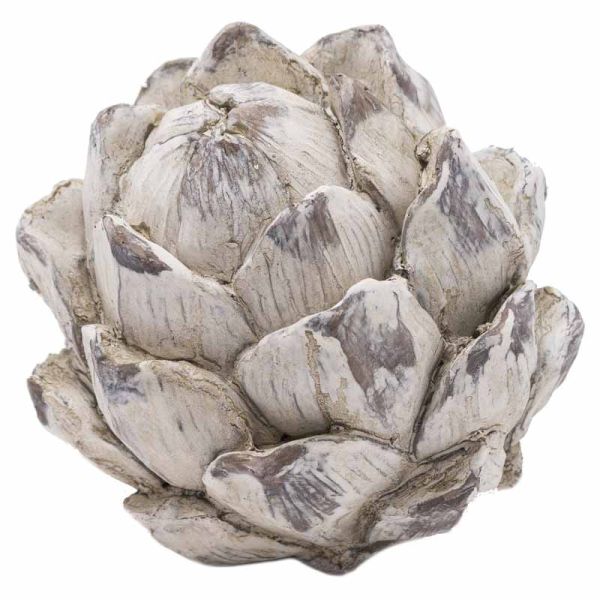 Garda Decorative Small Artichoke - Ceramic - L9 x W9 x H11 cm - Antique White/Stone