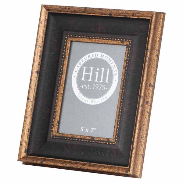 Antique Beaded 5X7 Photo Frame - Wood - L3 x W23 x H28 cm - Black/Gold