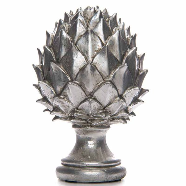 Pinecone Finial - Ceramic - L15 x W15 x H23 cm - Silver