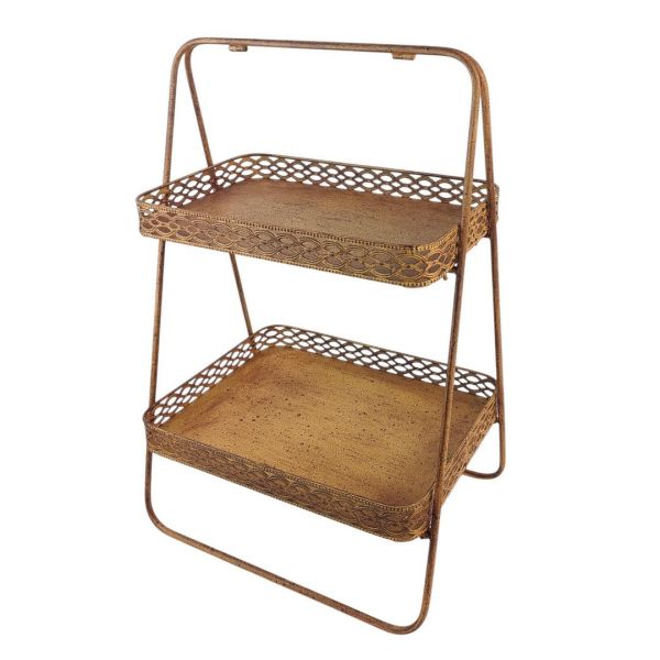 Display Shelf - Metal - L38 x W29 x H59 cm - Rusty