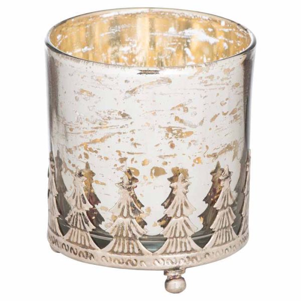 The Lustre Collection Christmas Large Candle Holder - L10 x W10 x H11 cm