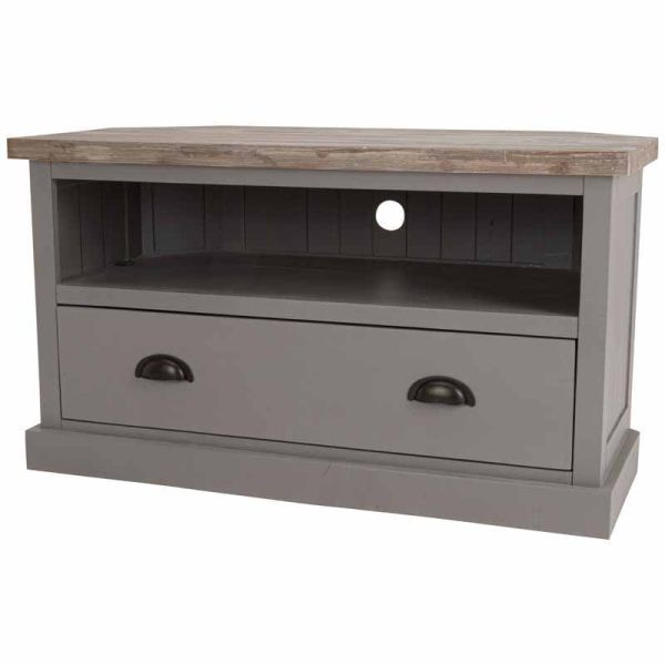 Grey and shop pine tv unit