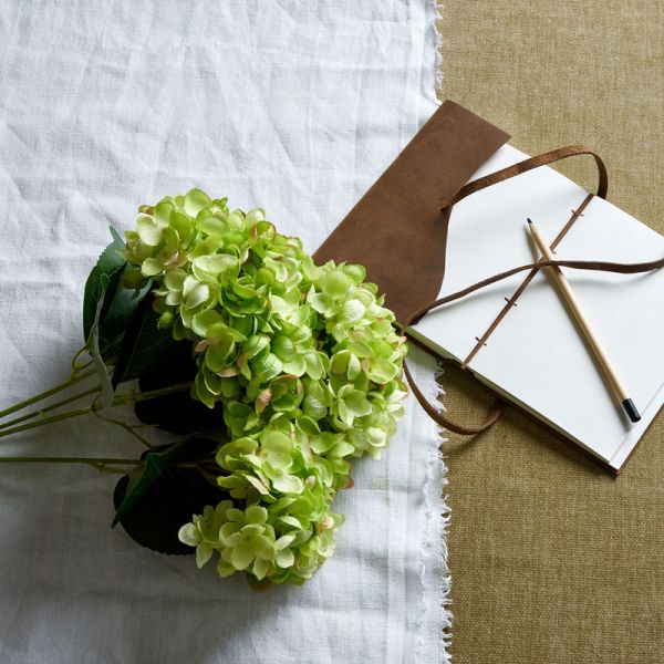 Artificial Hydrangea Bunch - Plastic - L23 x W23 x H47 cm - Green