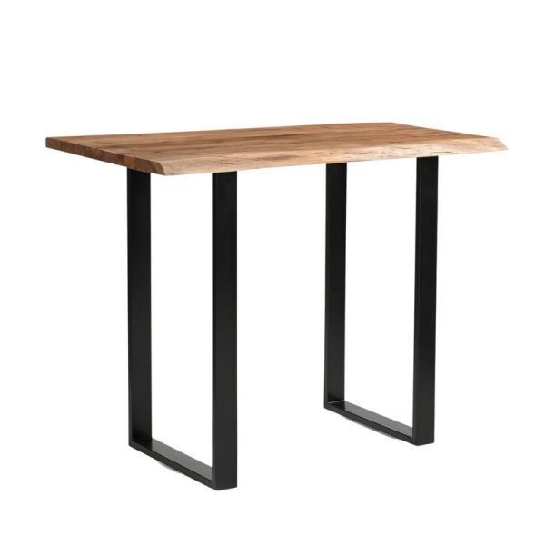 Live Edge Bar Table - Metal - L70 x W130 x H100 cm - Brown