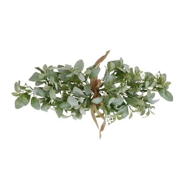 Winter Spray Arrangement with Lambs Ear and Wax Flower - Plastic - H70 cm - Green