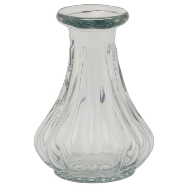 Batura Bud Vase Medium - Glass - L6 x W6 x H9 cm - Clear