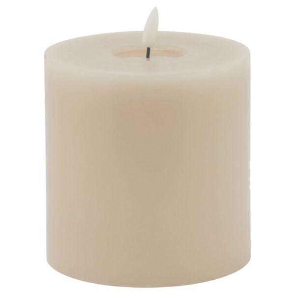 Luxe Collection Melt Effect LED Candle - Wax - L13 x W13 x H13 cm - Taupe