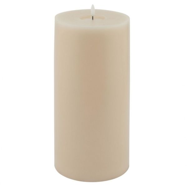 Luxe Collection Melt Effect LED Candle - Wax - L15 x W15 x H30 cm - Taupe