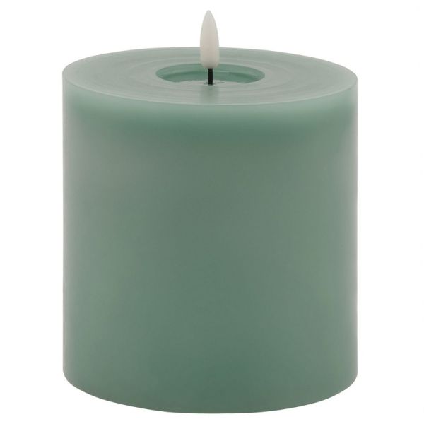 Luxe Collection Melt Effect LED Candle - Wax - L13 x W13 x H13 cm - Sage