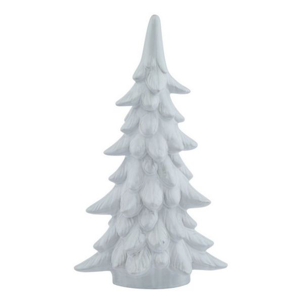 Large Snowy Fir Tree - Resin - L13 x W20 x H35 cm - White