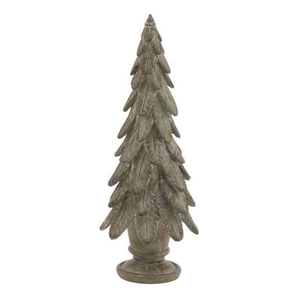 Large Spruce Tree Sculpture - Resin - L9 x W9 x H24 cm - Brown