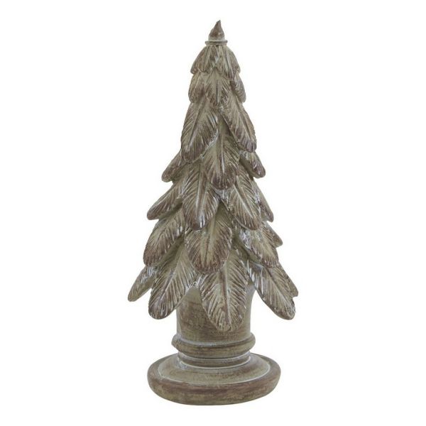 Small Spruce Tree Sculpture - Resin - L5 x W5 x H11 cm - Brown