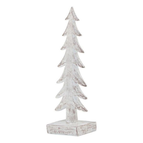 Medium Snowy Forest Tree Sculpture - Resin - L7 x W8 x H24 cm - White