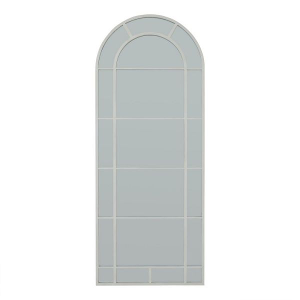 Large Arched Window Mirror - Wood - L4 x W80 x H200 cm - White
