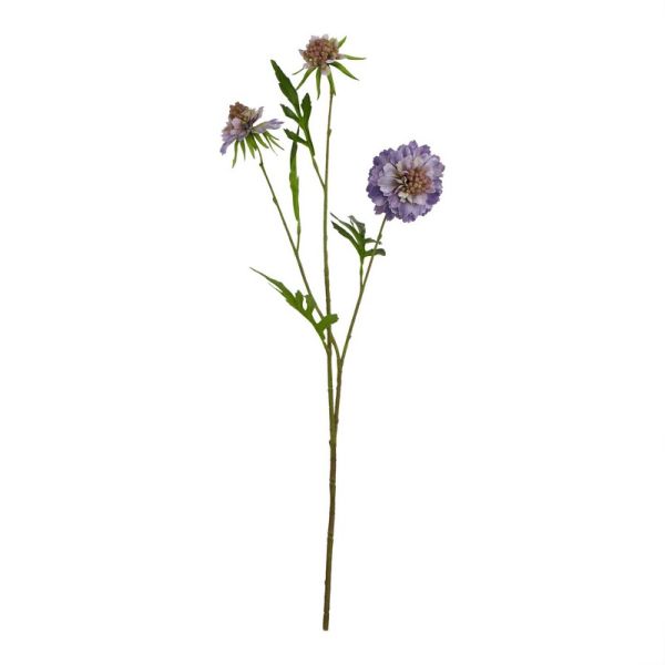The Natural Garden Collection Scabious - Artificial Flower (Single Stem) - Plastic - L17 x W21 x H65 cm - Purple