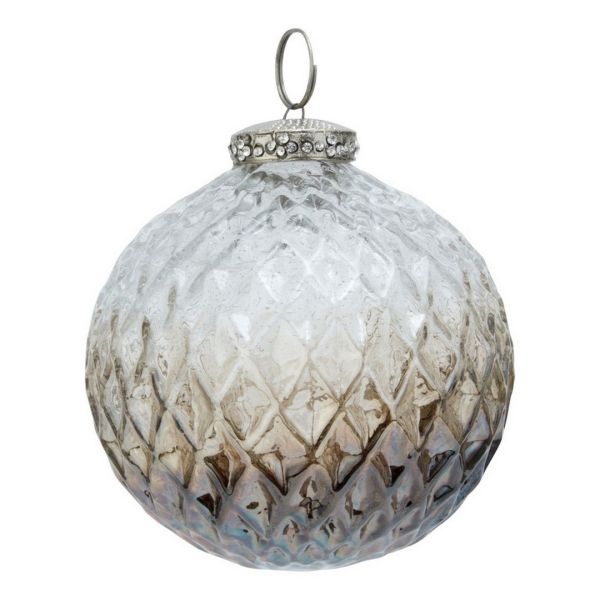 Coffee Ombre Collection Detailed Bauble - Glass - L9 x W9 x H10 cm
