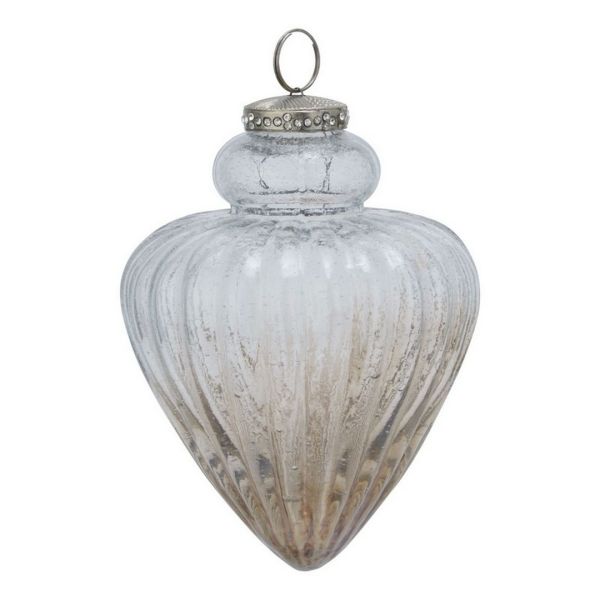 Coffee Ombre Collection Fluted Bauble - Glass - L10 x W10 x H13 cm
