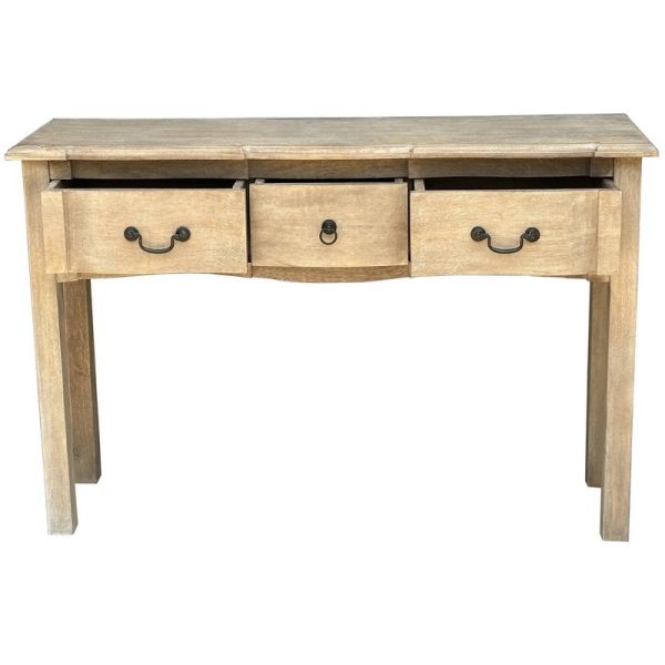 Copgrove Collection 3 Drawer Console Table - Wood - L35 x W120 x H78 cm - Brown