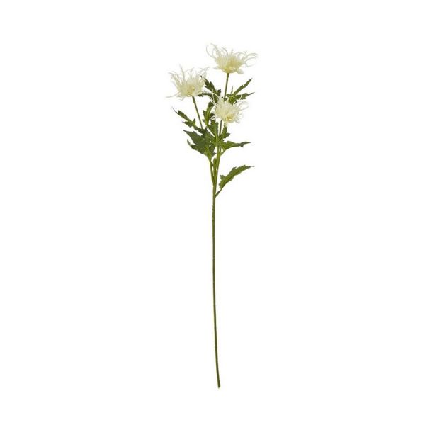 Sea Holly Spray (Single Stem Flower) - Plastic - Height 67 cm - Cream