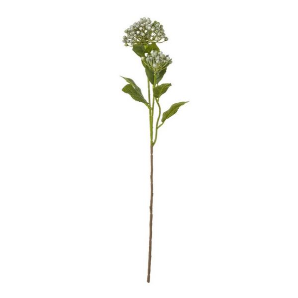 Budding Hydrangea Spray (Single Stem Flower) - Plastic - Height 55 cm - Blue