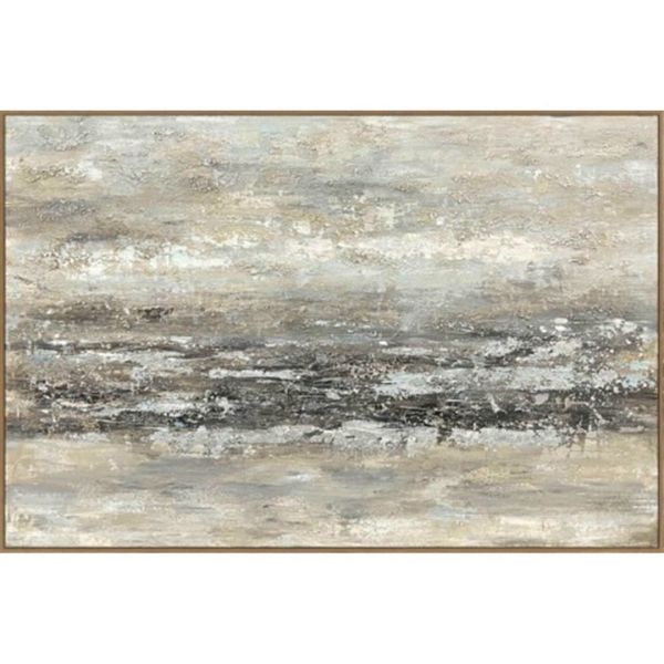 Traverse Hand Painted Canvas in Frame - Wood - L5 x W150 x H100 cm - Brown