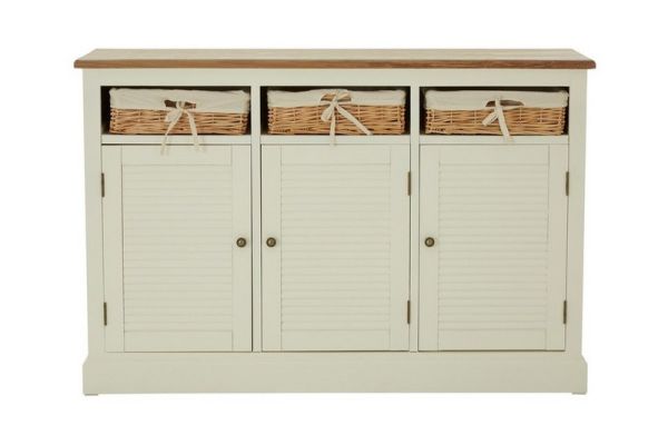 Dorset Sideboard - Wood - L40 x W122 x H66 cm - Cream