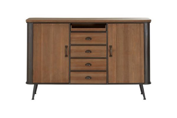Trinity Four Drawer Cabinet - Metal/Wood - L46 x W159 x H84 cm - Brown