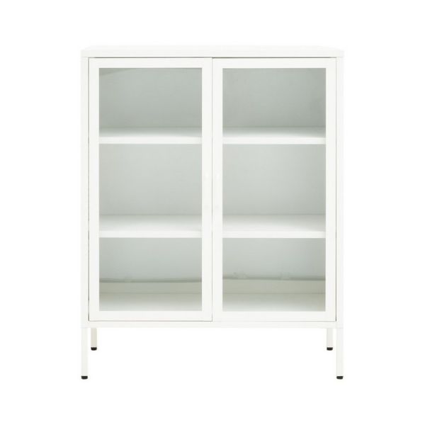 Acier Two Door Cabinet - Metal - L40 x W80 x H102 cm - White