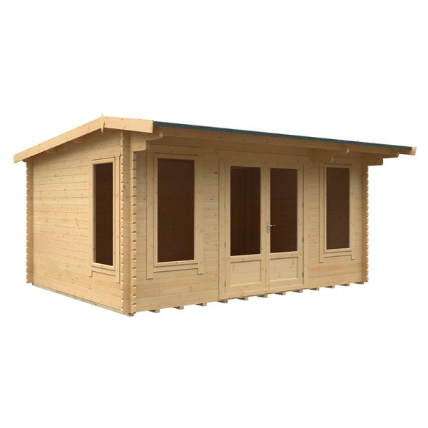 16x12 The Jacob 44mm Cabin - L475 x W355 x H247 cm - Solid Wood/Softwood/Pine - Natural