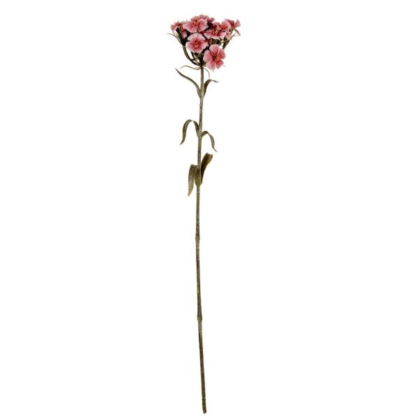 Pink Dianthus Spray Artificial Flower - Plastic - L14 x W14 x H55 cm - Pink