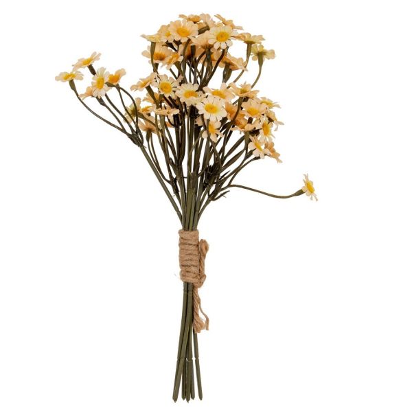 Cream Daisy Bunch Artificial Flower - Plastic - L16 x W16 x H27 cm - Cream