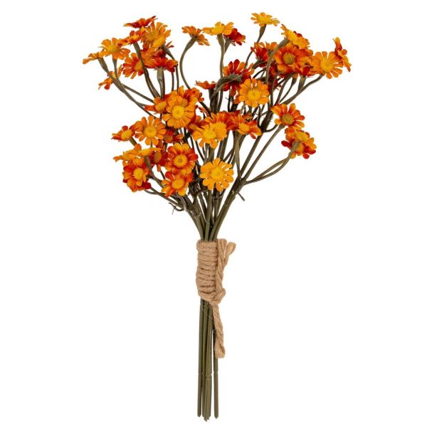 Orange Daisy Bunch Artificial Flower - Plastic - L16 x W16 x H27 cm - Orange