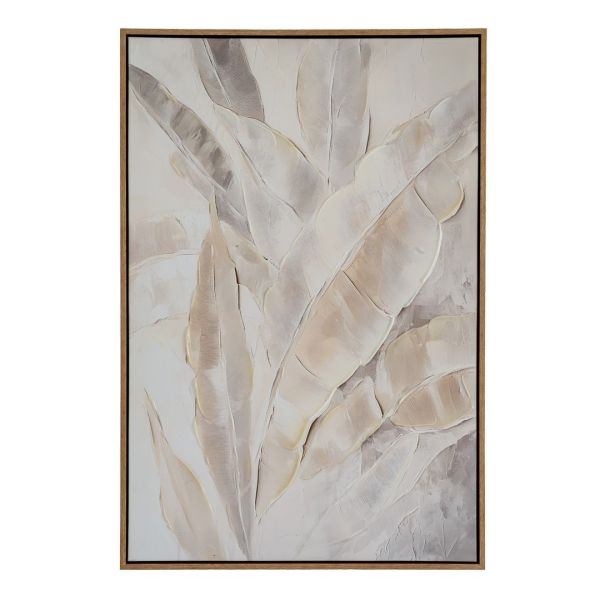 Folira Hand Painted Canvas in Frame - Wood - L3 x W60 x H90 cm - Multi-Coloured