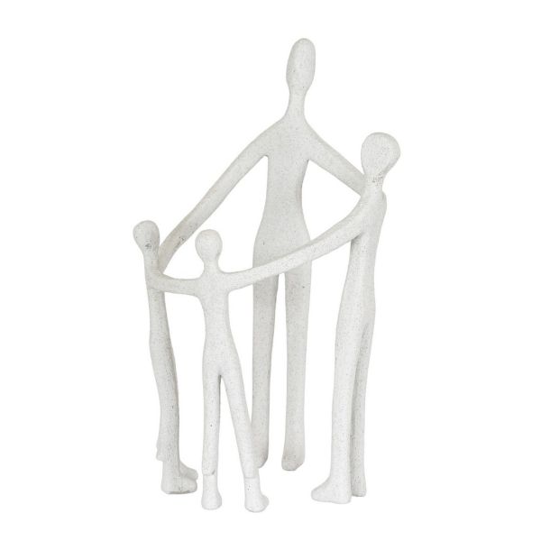 Kin Large Family Ornament - Ceramic - L19 x W19 x H31 cm - White