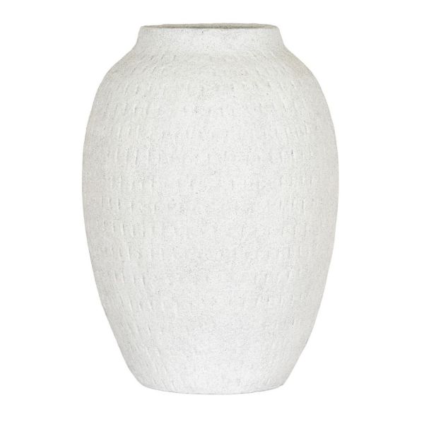 Ashen Large Tall Vase - Ceramic - L24 x W24 x H35 cm - White
