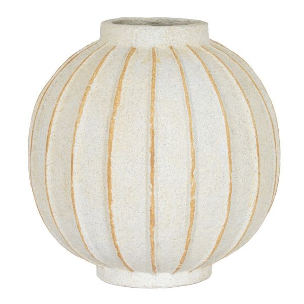 Grove Large Globe Vase - Ceramic - L29 x W29 x H30 cm - White