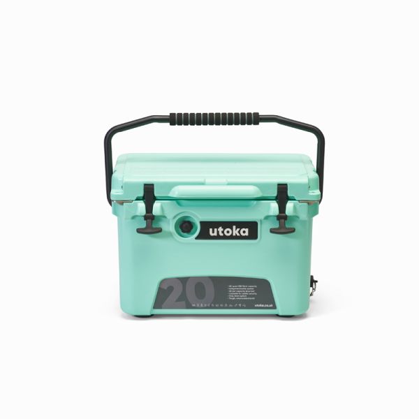 Utoka 20 Hard Cooler Cool Box - Rotomoulded LLDPE & Polyurethane foam - L34 x W54 x H36 cm - Seafoam