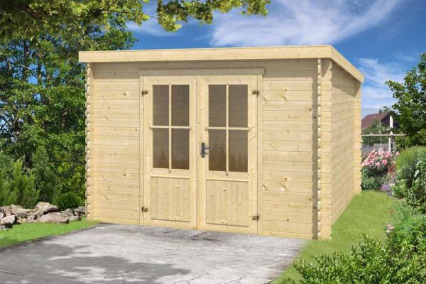 Miami-Log Cabin, Wooden Garden Room, Timber Summerhouse, Home Office - L312 x W319 x H210.9 cm