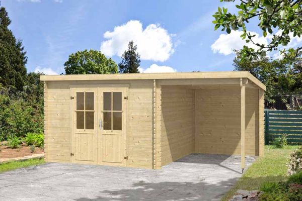 Tampa-Log Cabin, Wooden Garden Room, Timber Summerhouse, Home Office - L501 x W319 x H210.9 cm
