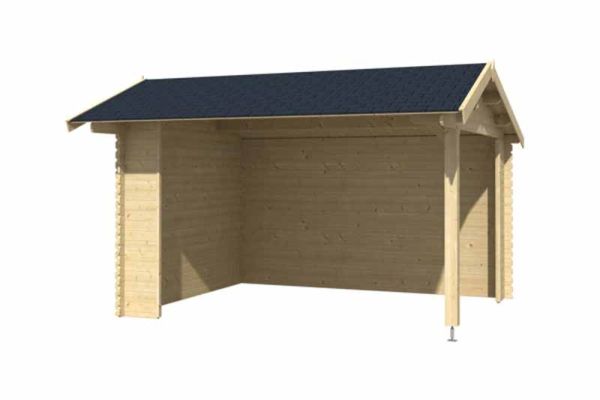 Kirian 300-Log Cabin, Wooden Garden Room, Timber Summerhouse, Home Office - L420 x W389.4 x H273.6 cm