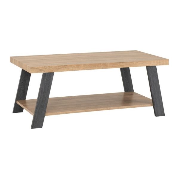 Eddie Coffee Table - L55 x W110 x H45 cm - Grey/Sonoma Effect