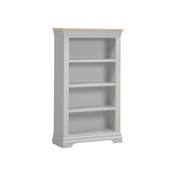 Bordeaux Bookcase - L33 x W89 x H150 cm - Pebble Grey/Oak