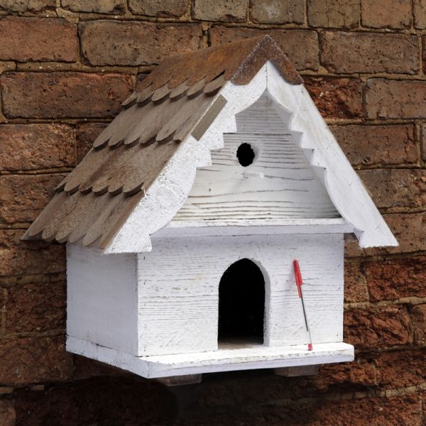 One Tier Dovecote (Large hole) Framlingham Traditional English Triangular Wall Mounted Birdhouse for Doves or Pigeons