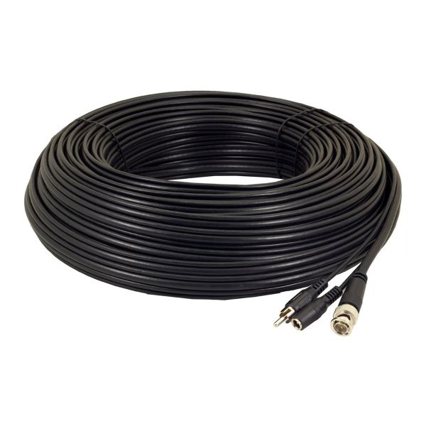 30M BNC Cable + DC Power with RCA Audio Connectors